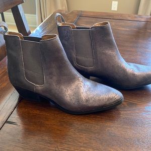 Silver ankle boot